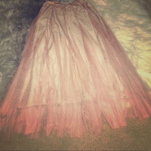 Pink and golden glitter skirt